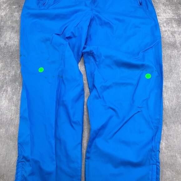 Adidas Track Pants Adult Large Blue All Nylon Lined Pull On Softshell VTG Flaws - Picture 2 of 13